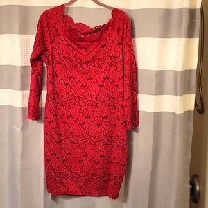 Red lace dress NWT